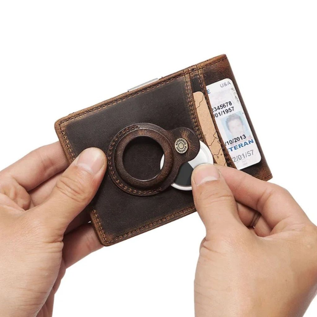 AirTag Leder Flip Geldbörse