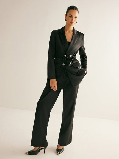 Renate | Double Breasted Blazer mit Feinem Gürtel