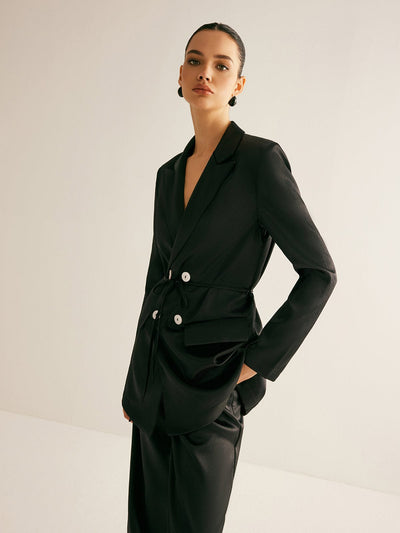 Renate | Double Breasted Blazer mit Feinem Gürtel