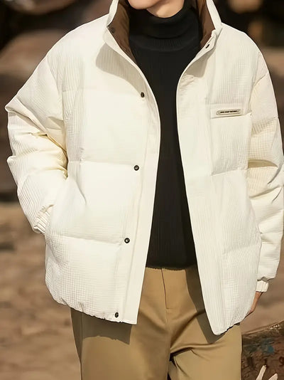 Herren Winterjacke – Kurz, Dick, Warm, Leicht und Bequem