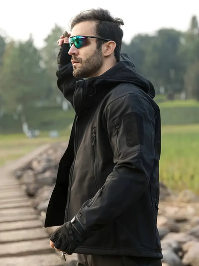 Herren Winddichte Softshell Jacke – Fleece-Futter, Warm & Bequem