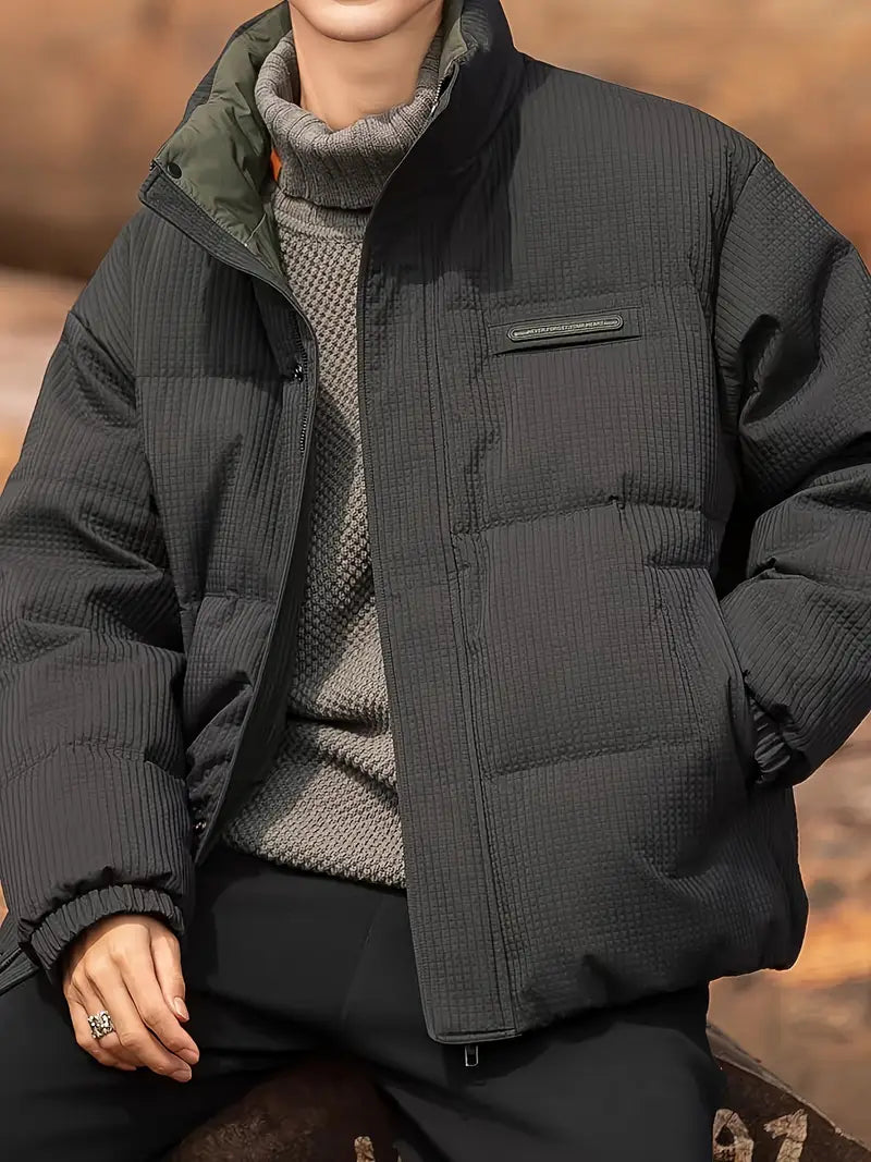 Herren Winterjacke – Kurz, Dick, Warm, Leicht und Bequem