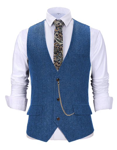 Alessandro – Klassische Herren-Herringbone-Weste