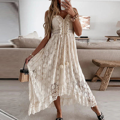 Midi-Kleid aus Spitze für Damen