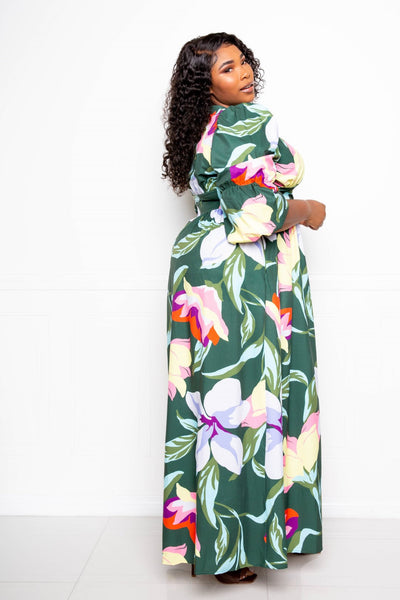 Alice | Plus-Size Maxikleid mit Blumenmuster