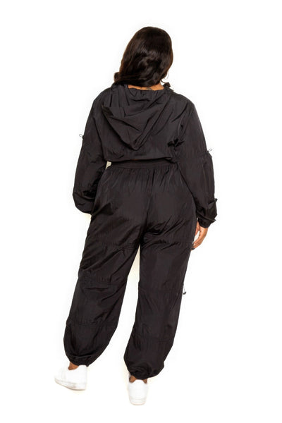 Ria | Trendiges Plus-Size Zweiteiler-Set in Schwarz