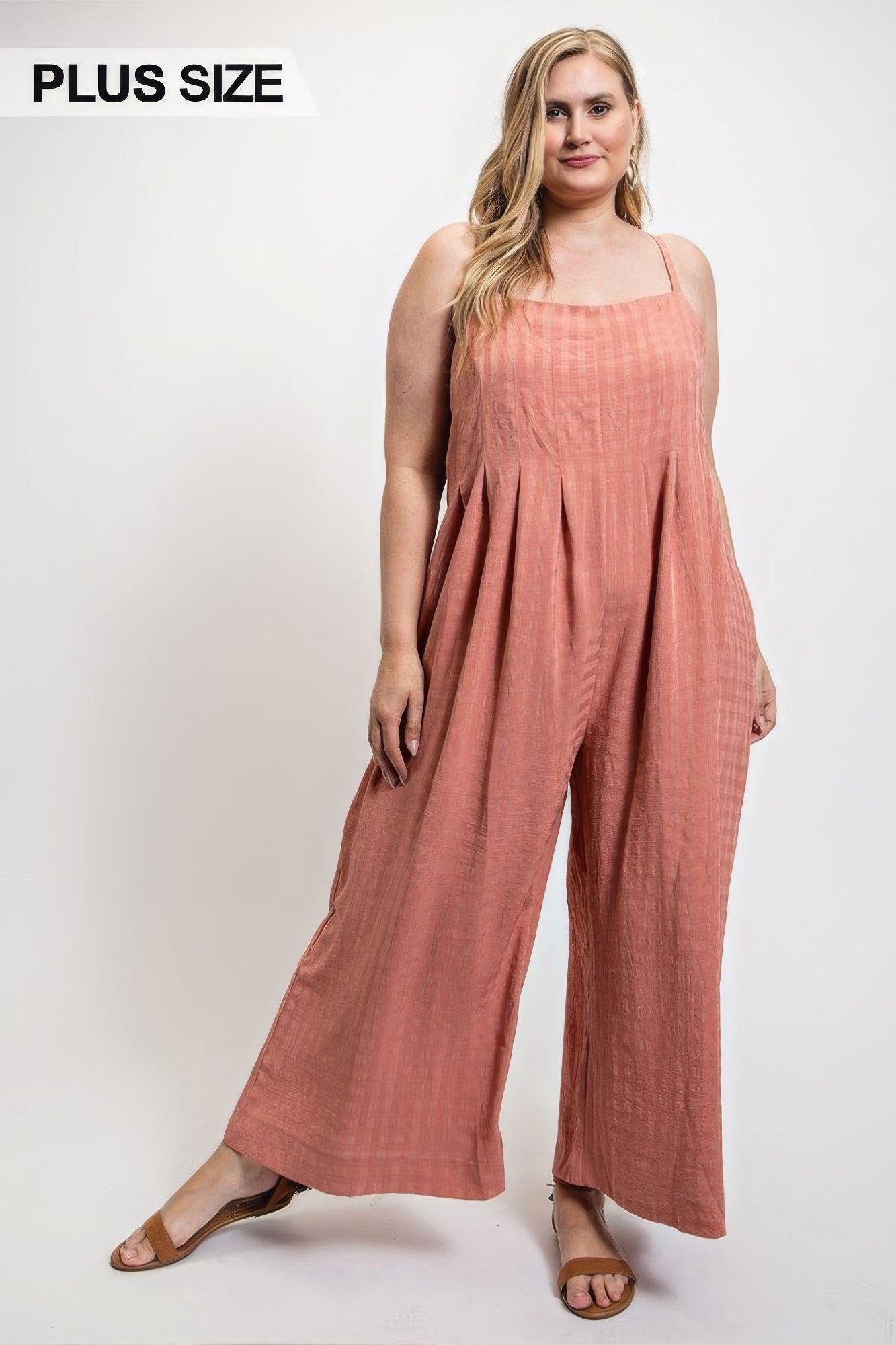 EMMA | Luftiger Plus-Size Jumpsuit in Terrakotta