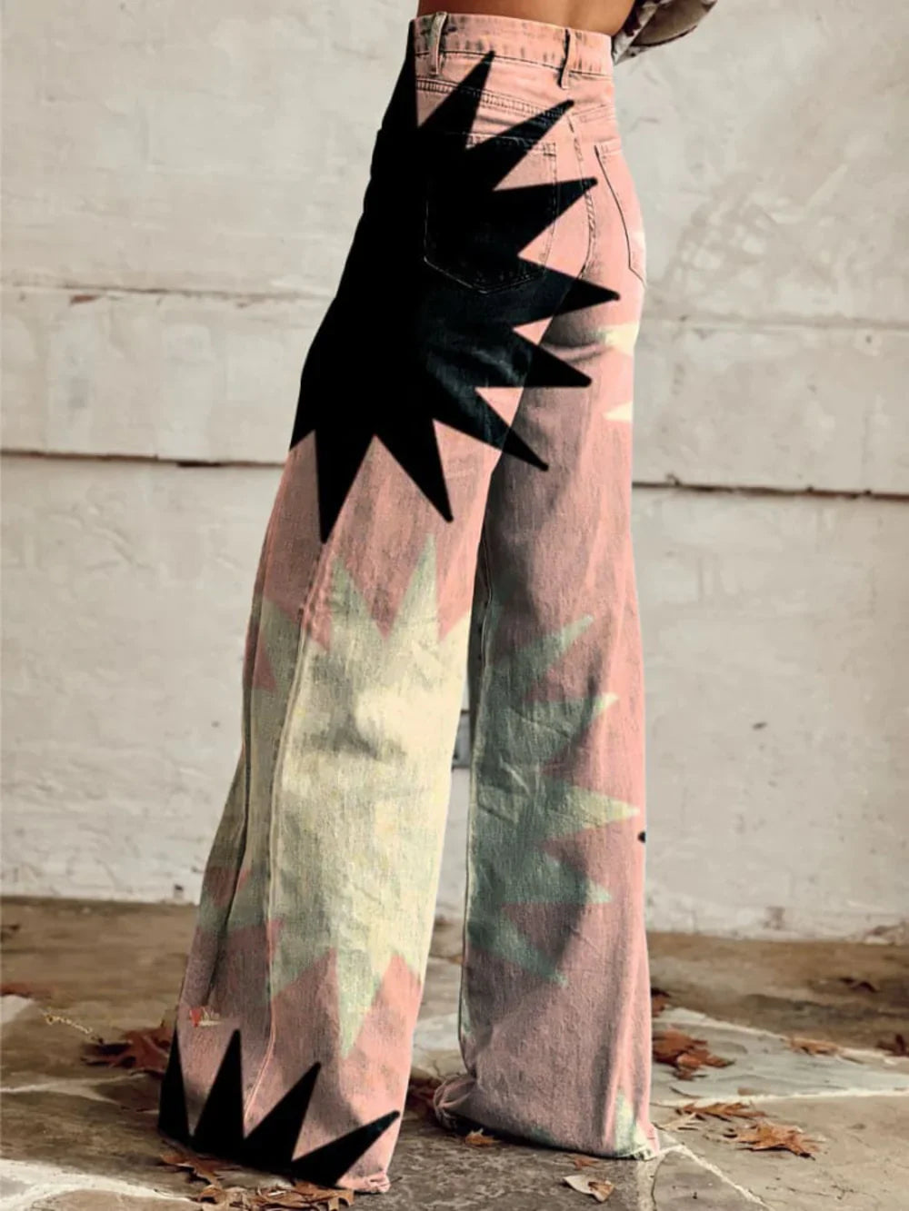 Zarina – Geometrische Baggy-Hose für Damen