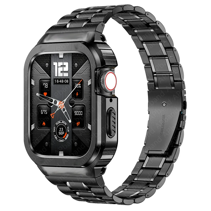 Edelstahlarmband mit Gehäuse für die Apple Watch