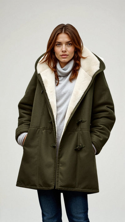 Irmelin | Modische, warme Jacke mit Kapuze