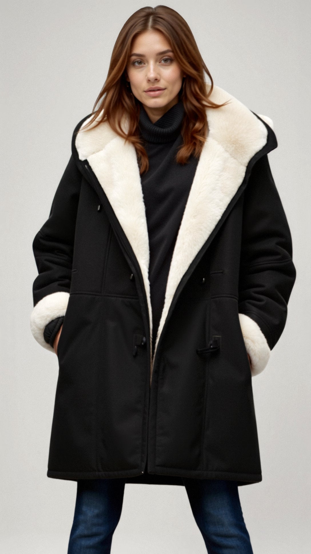 Irmelin | Modische, warme Jacke mit Kapuze
