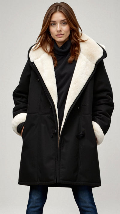 Irmelin | Modische, warme Jacke mit Kapuze