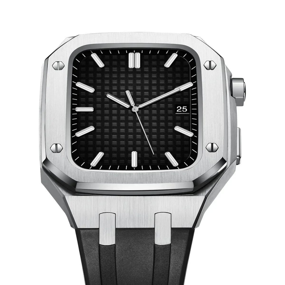 AP9009 Silikonarmband 316L Edelstahl Gehäuse Nachrüstkit für Apple Watch