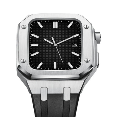 AP9009 Silikonarmband 316L Edelstahl Gehäuse Nachrüstkit für Apple Watch
