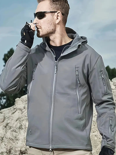 Herren Winddichte Softshell Jacke – Fleece-Futter, Warm & Bequem
