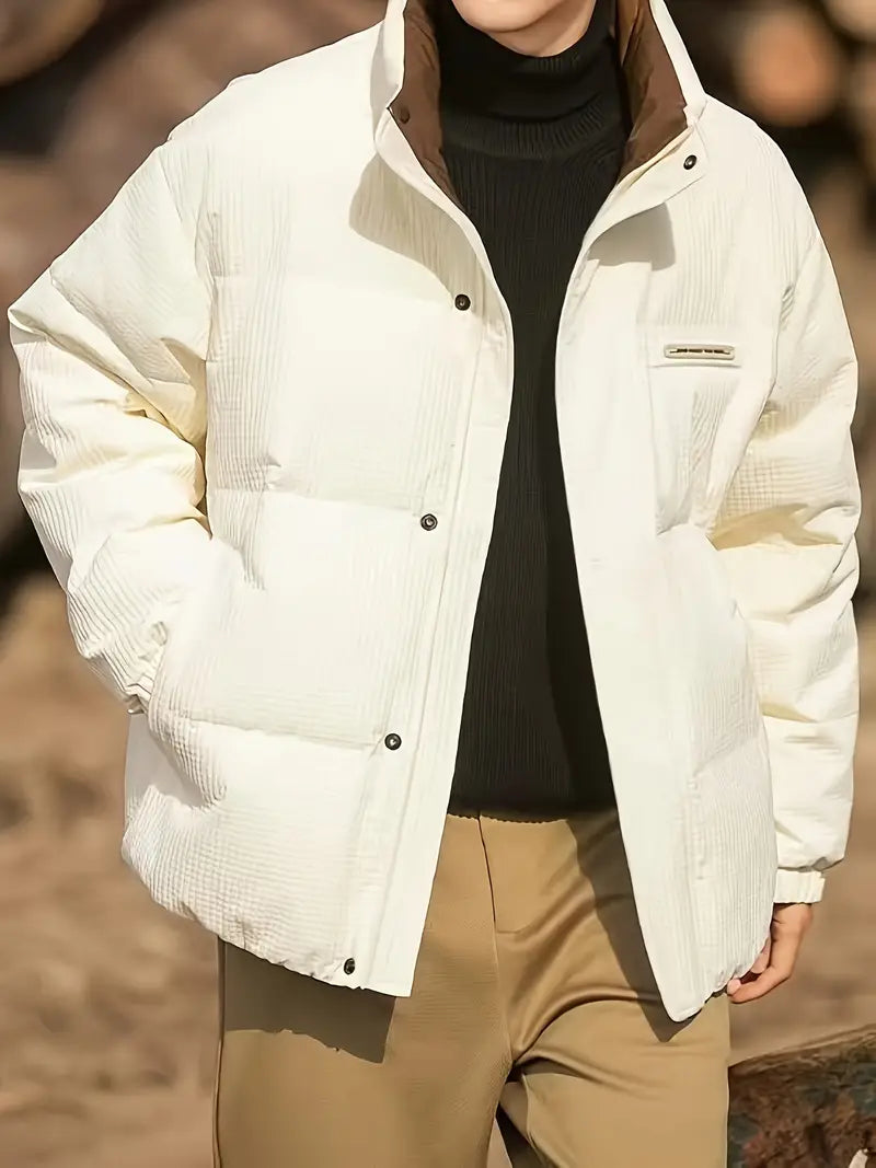 Herren Winterjacke – Kurz, Dick, Warm, Leicht und Bequem