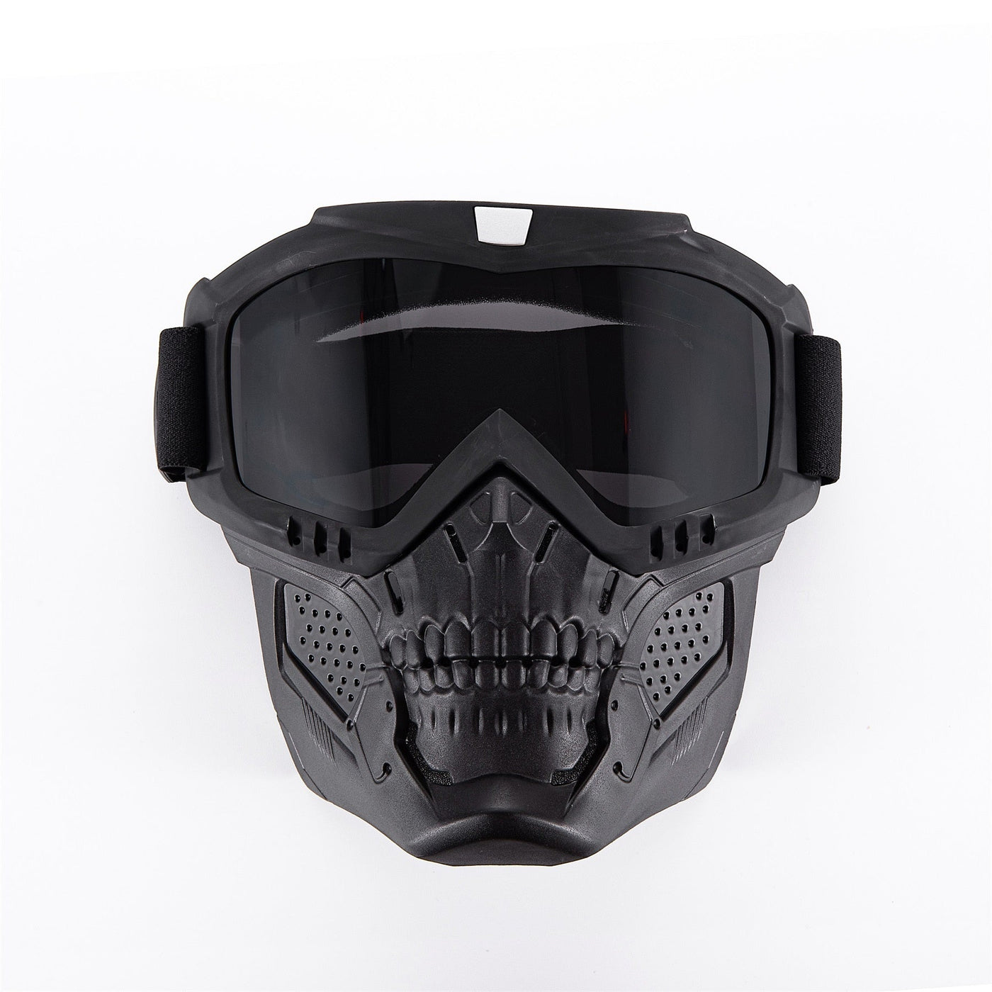 Motorradbrille mit Totenkopfmaske