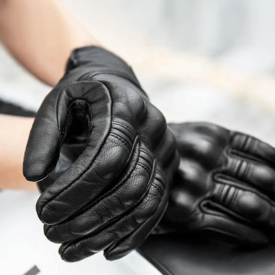 Leder Touchscreen Moto-Handschuhe Wasserdicht