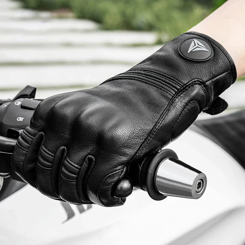 Leder Touchscreen Moto-Handschuhe Wasserdicht