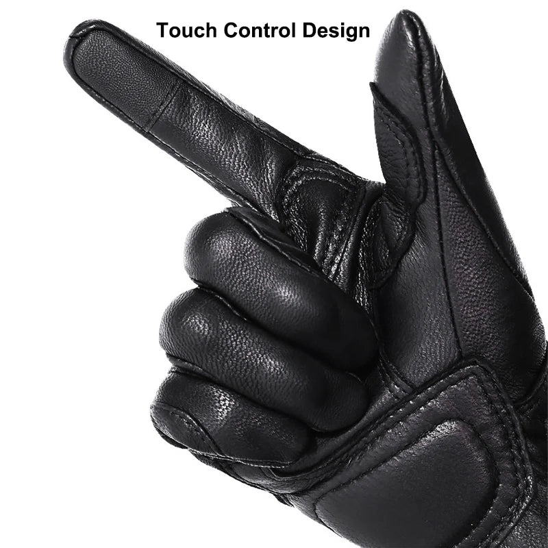 Leder Touchscreen Moto-Handschuhe Wasserdicht