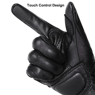 Leder Touchscreen Moto-Handschuhe Wasserdicht