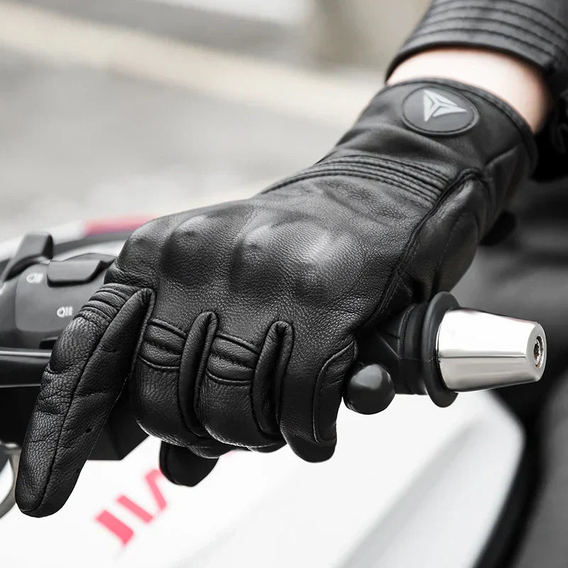 Leder Touchscreen Moto-Handschuhe Wasserdicht