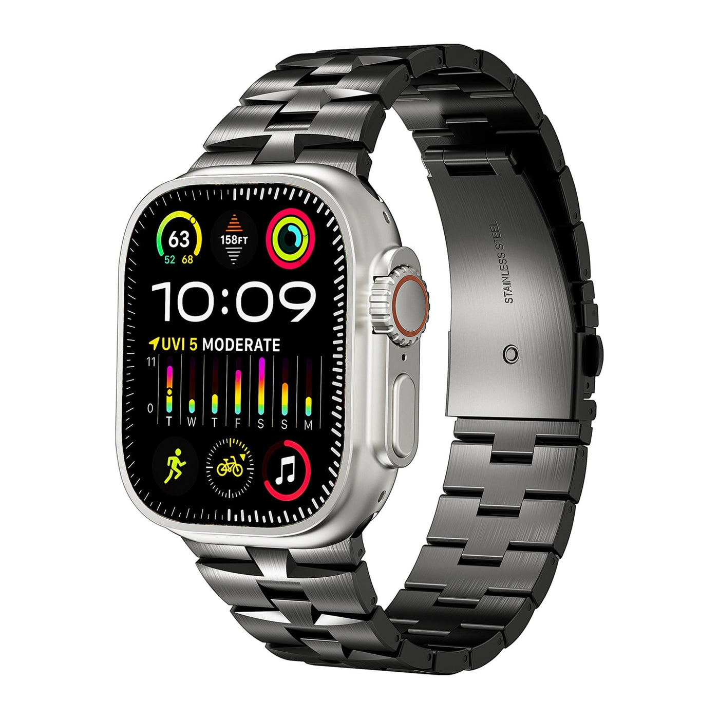 AW-22 NEUES Edelstahl-Armband für die Apple Watch