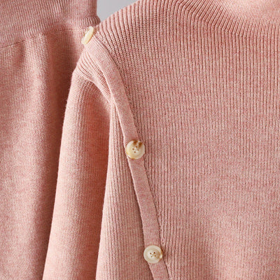 Knopfbesetztes Strickset für Damen