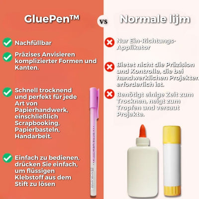 GluePen™ | Precision Glue Nachfüllbare Klebestifte mit Rollerspitze
