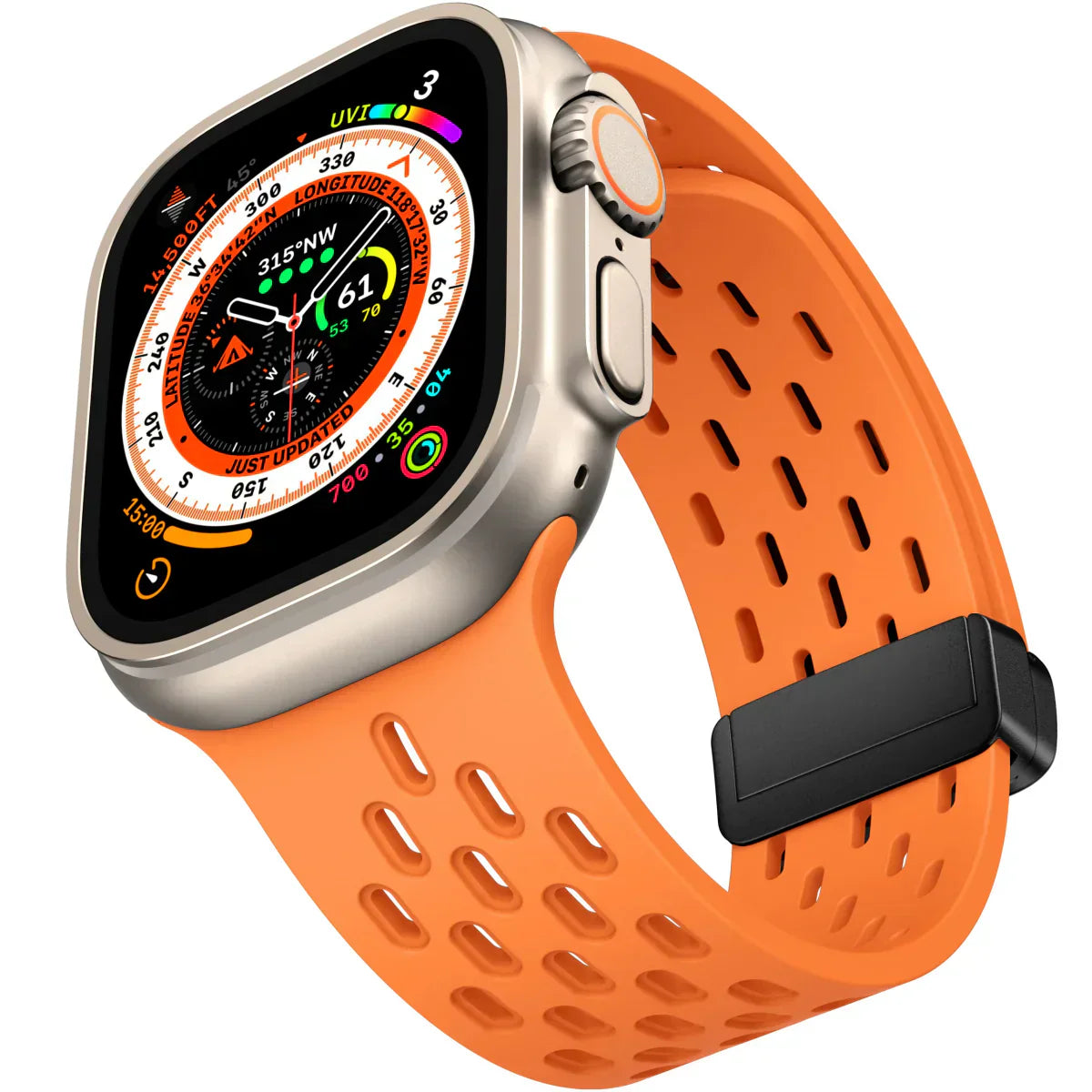Magnetisches Atmungsaktives Silikonarmband für die Apple Watch