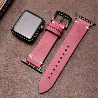 Premium Italienisches Leder Apple Watch Armband
