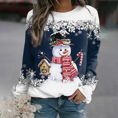 Dina™ - Modischer Schneemann Weihnachts-Pullover