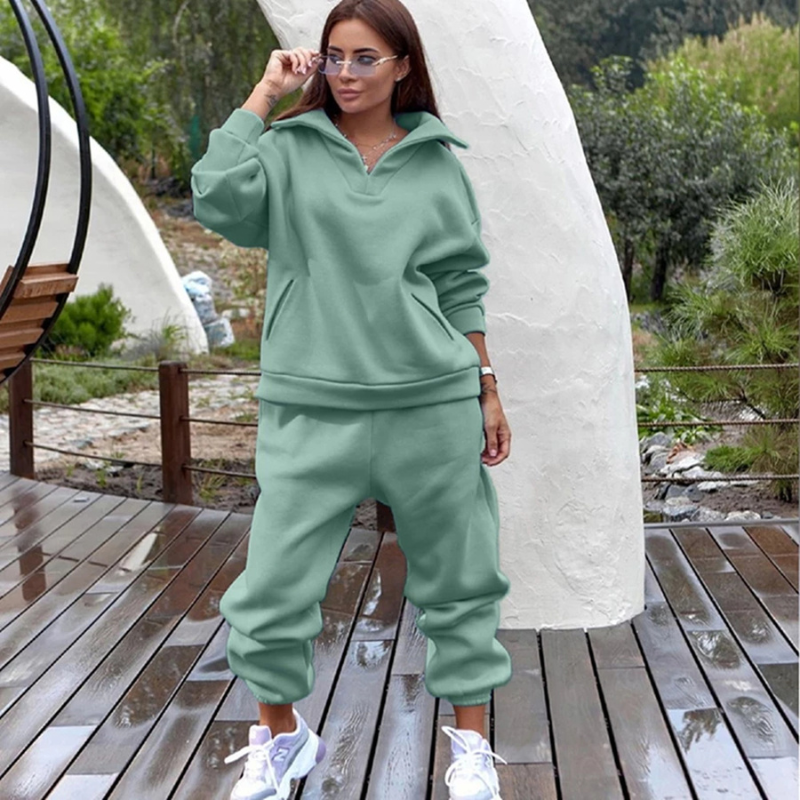 Lässiges Pullover- und Hosen-Set für Damen