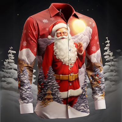 Weihnachtsmann Hemd für Herren