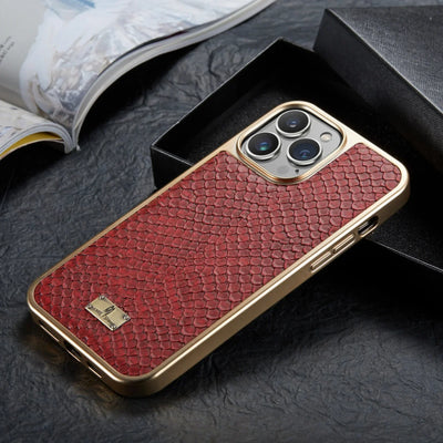Schlangenmuster Leder Handyhülle für Iphone