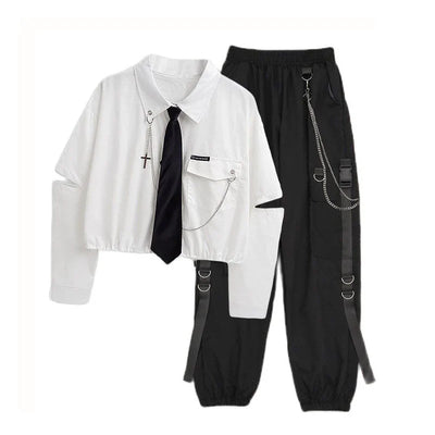 Isabella – Harajuku Gothic Punk Streetwear Set für Frauen