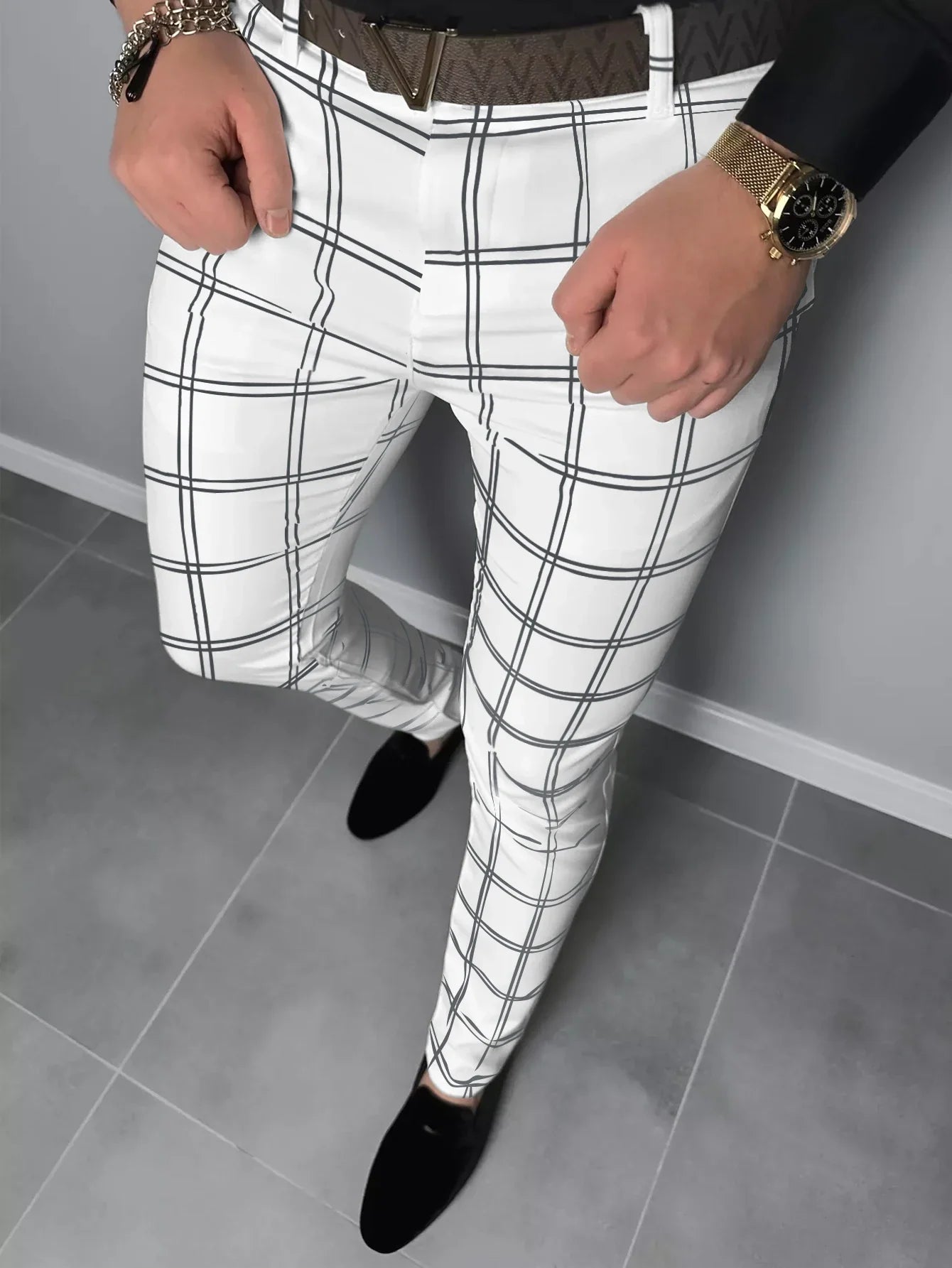 Giovanni – Kariertes Slim-Fit Herren-Hose
