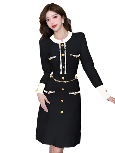Alessia – Vintage Gestricktes Mini-Kleid für Damen