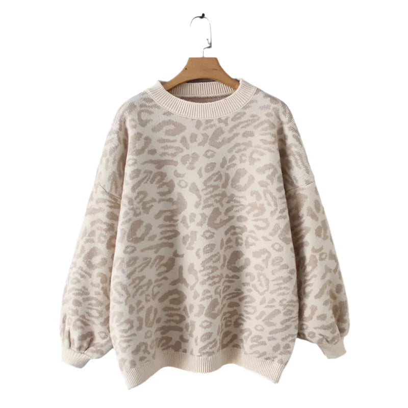 Isabella – Luxuriöser Damen-Leoparden-Strickpullover