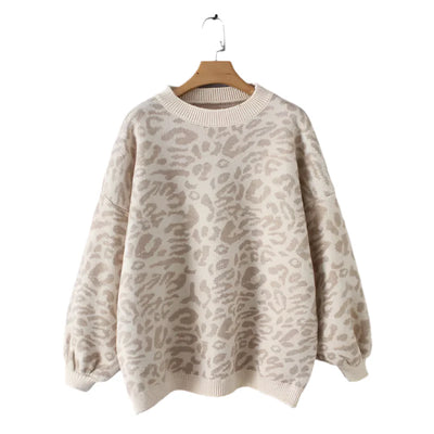 Isabella – Luxuriöser Damen-Leoparden-Strickpullover