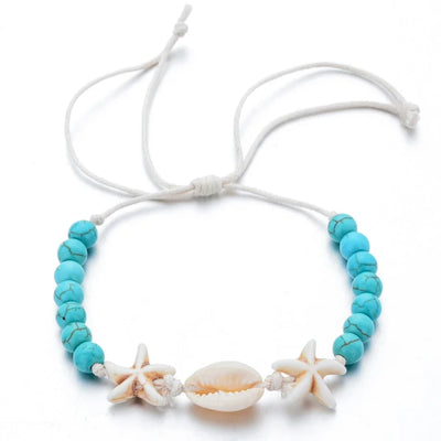 Unisex Sommer Seeigel Muschel Geflochtenes Armband