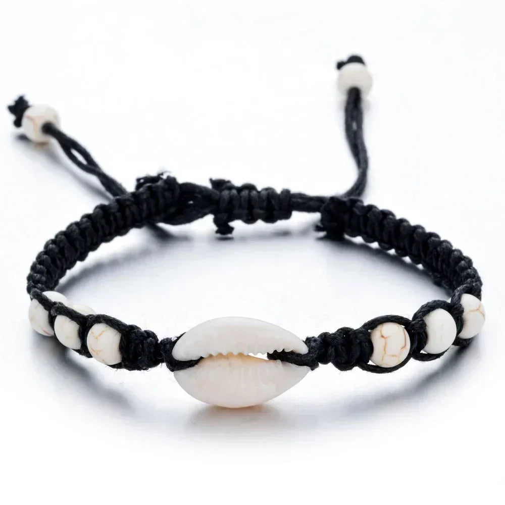 Unisex Sommer Seeigel Muschel Geflochtenes Armband