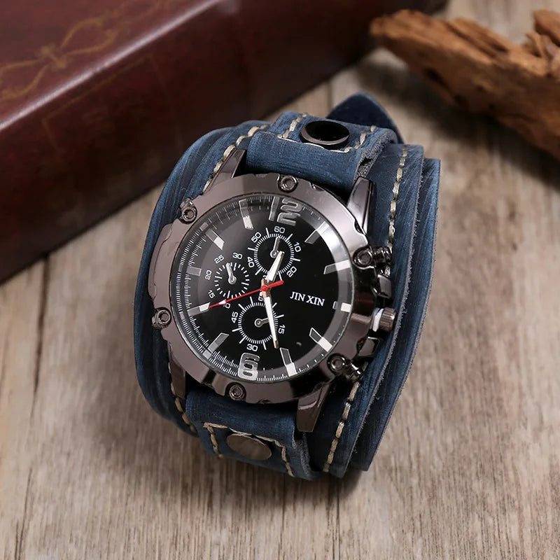 Herren "Eclipse" Klassische Lederuhr