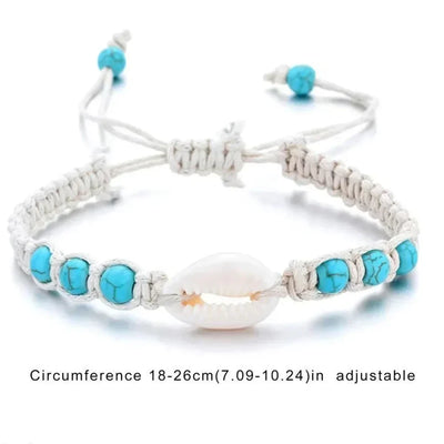 Unisex Sommer Seeigel Muschel Geflochtenes Armband