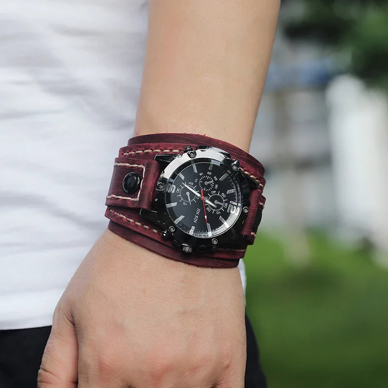 Herren "Eclipse" Klassische Lederuhr