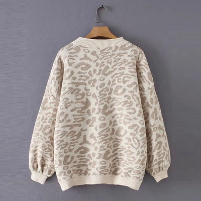 Isabella – Luxuriöser Damen-Leoparden-Strickpullover