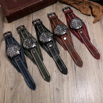Herren "Eclipse" Klassische Lederuhr