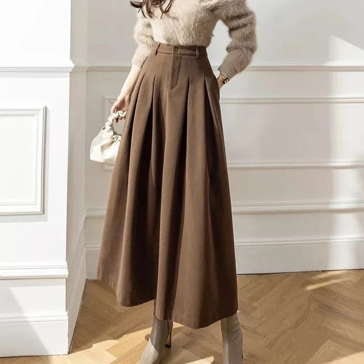 Maxirock mit hoher Taille für Damen