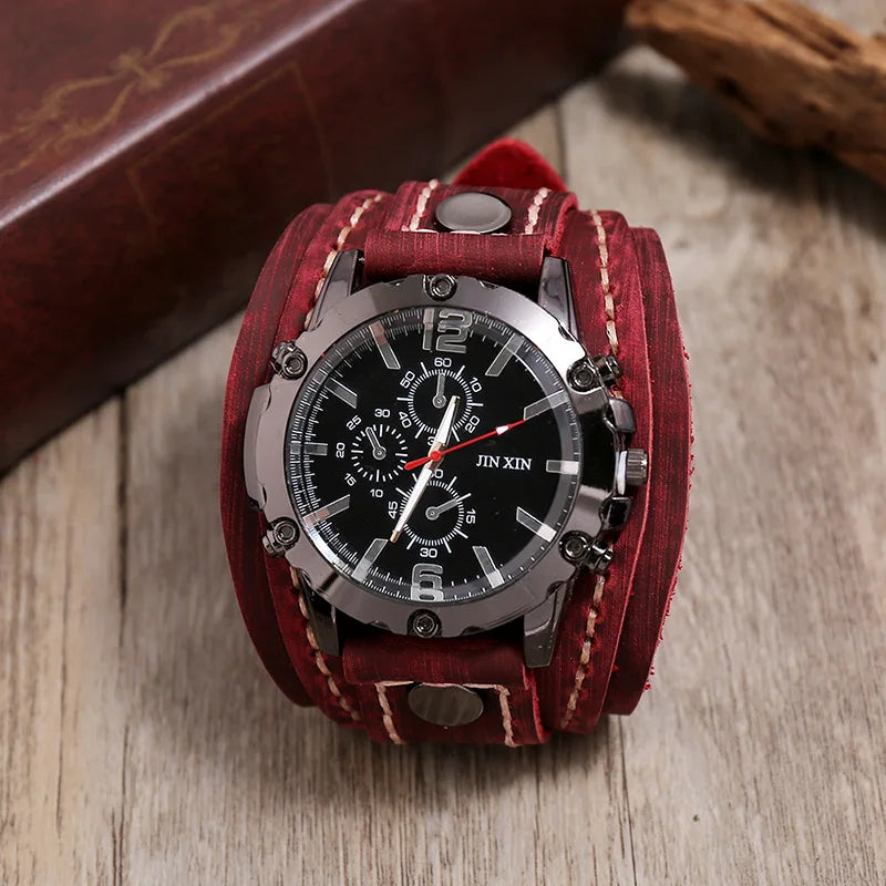 Herren "Eclipse" Klassische Lederuhr