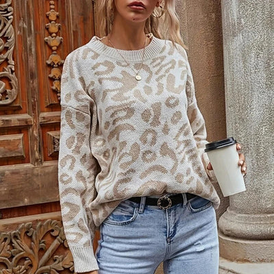 Isabella – Luxuriöser Damen-Leoparden-Strickpullover